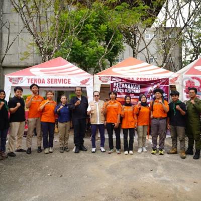 Peduli Pascabencana, UNAND Bersama Honda dan Yamaha Layani Servis Motor Gratis 